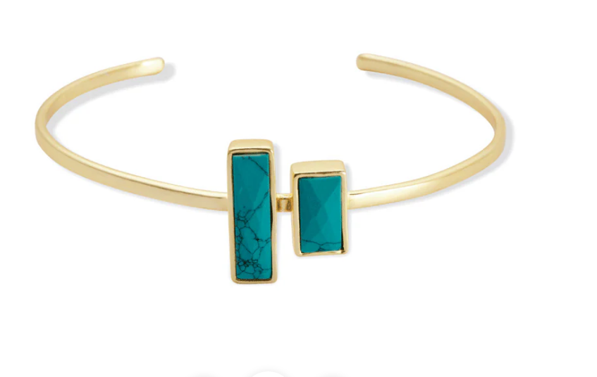 Green Eyes Gold & Turquoise Bracelet