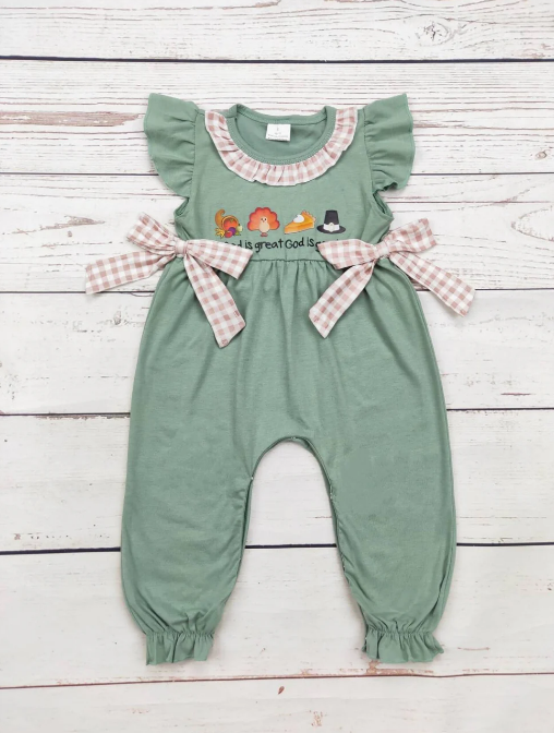 Girl's Turkey Romper