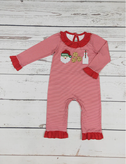 Santa Stripes Romper